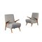 Stained Beech Armchairs, Italy, 1950s, Set of 2 1
