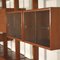 Solid Beech, Teak Veneer and Brass Bookcase, Italy, 1960s 4