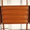 Solid Beech, Teak Veneer and Brass Bookcase, Italy, 1960s 7