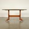 Veneered Wood and Back-Treated Glass Table, Italy, 1950s 9