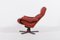 Swivel Leather Lounge Chair from G Möbel, Sweden, 1960s, Image 4