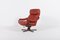 Swivel Leather Lounge Chair from G Möbel, Sweden, 1960s 1