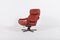 Swivel Leather Lounge Chair from G Möbel, Sweden, 1960s, Image 1