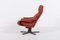 Swivel Leather Lounge Chair from G Möbel, Sweden, 1960s 3