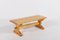 Small Solid Pine Bench Coffee Table, 1980s, Sweden, Image 1