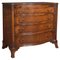 Mahogany Serpentine Fronted Chest of Drawers 1