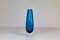 Mid-Century Heavy Crystal Clear Blue Vases by Sven Palmqvist for Orrefors, Set of 2, Image 9
