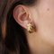 Boucles d'Oreilles Modernes en Or Jaune 18K, Set de 2 2