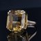 French 18K Citrine & 18K Yellow Gold Cocktail Ring, 1950s 8