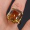 French 18K Citrine & 18K Yellow Gold Cocktail Ring, 1950s 6