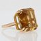 French 18K Citrine & 18K Yellow Gold Cocktail Ring, 1950s 5