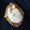 19th Century French Blue Enamel & 18K Yellow Gold Cameo Brooch 4