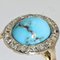 Bague Ovale Turquoise, Diamant, Or Jaune 18K et Argent, 19ème Siècle 7