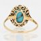 19th Century Turquoise, Diamond, 18K Yellow Gold & Silver Oval Ring, Image 10