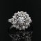 French White Sapphire & 18K White Gold Ring, 1960s, Image 3