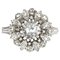 French White Sapphire & 18K White Gold Ring, 1960s, Image 1