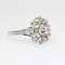 French White Sapphire & 18K White Gold Ring, 1960s 9