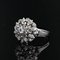 French White Sapphire & 18K White Gold Ring, 1960s 4