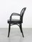 Sedia nr. 18 in pelle nera con braccioli di Michael Thonet per Thonet, Immagine 6