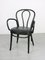 Silla No. 18 de cuero negro con reposabrazos de Michael Thonet para Thonet, Imagen 2