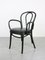 Black Leather No. 18 Chair with Arms by Michael Thonet for Thonet 1