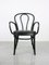 Sedia nr. 18 in pelle nera con braccioli di Michael Thonet per Thonet, Immagine 3