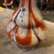Vase aus Opalglas in Orange & Grau von Carlo Moretti, 1970er 6