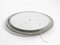 Mid-Century Modern Round Illuminated Wall Mirror with Expanded White Metal Frame 7