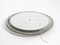 Mid-Century Modern Round Illuminated Wall Mirror with Expanded White Metal Frame, Image 7