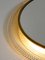 Mid-Century Modern Round Illuminated Wall Mirror with Expanded White Metal Frame, Image 16