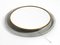 Mid-Century Modern Round Illuminated Wall Mirror with Expanded White Metal Frame 3