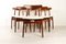 Vintage Danish Rosewood Dining Room Set by Henning Kjærnulf for Bruno Hansen, 1960s, Set of 7 15