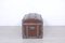 Baúl de madera redondo restaurado, finales de 1800 o principios de 1900, Imagen 7