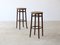 Caned Bar Stools in Bentwood, Set of 2 1