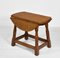 Vintage Yorkshire Drop Leaf Occasional Table with Adzed Top in Oak, Image 3