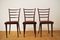 Chaises en Acajou, 1950s, Set de 3 2