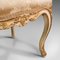 Antiker französischer viktorianischer Boudoir Stuhl aus vergoldetem Holz, 1900 10