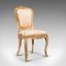 Antiker französischer viktorianischer Boudoir Stuhl aus vergoldetem Holz, 1900 1