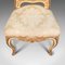 Antiker französischer viktorianischer Boudoir Stuhl aus vergoldetem Holz, 1900 9