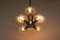 Lámpara de araña niquelada con ocho brazos, años 60, Imagen 8
