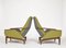 Mid-Century Modern Italian Upholstered Lounge Chairs in Teak in the Style of Gio Ponti, 1950s, Set of 2 2