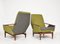 Mid-Century Modern Italian Upholstered Lounge Chairs in Teak in the Style of Gio Ponti, 1950s, Set of 2 3