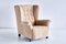 Wingback Chair in Sheepskin by Acton Bjørn for A.J. Iversen, Denmark, 1937 1