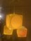 Lámpara de techo en cascada de tres piezas era espacial en amarillo de Lars Schöler para Hoyrup Lamper, años 70, Imagen 21