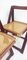 Sillas plegables de madera de haya con asientos de caña, años 70. Juego de 2, Imagen 10