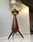 Mid-Century Scandinavian Tripod Table Lamp in Teak and Glass, 1960s, Image 3