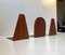 Mid-Century Scandinavian Teak Bookends, 1960s, Set of 3 1