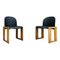 Black Leather and Ash Dialogo Dining Chairs by Afra and Tobia Scarpa for B&B Italia, 1973, Set of 4 4