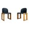 Black Leather and Ash Dialogo Dining Chairs by Afra and Tobia Scarpa for B&B Italia, 1973, Set of 4, Image 4