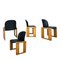 Black Leather and Ash Dialogo Dining Chairs by Afra and Tobia Scarpa for B&B Italia, 1973, Set of 4 3